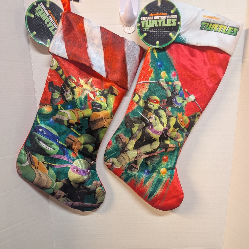 NWT 2013 TMNT Teenage Mutant Ninja Turtle Turtles Christmas Stocking Set Lot 2